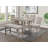 Contemporary Transitional Counter Height Dining Table With Faux Marble Lazy Susan, Ideal For Modern Dining Rooms And Gatherings-1573436462-1559691198