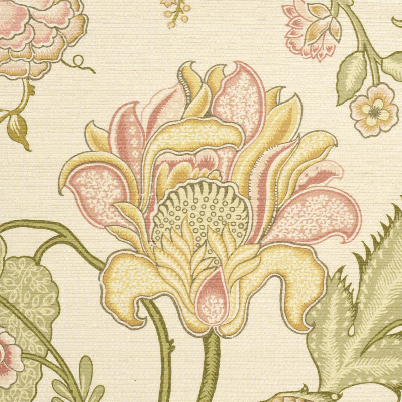 Sinhala Sisal Wallpaper, Pink/Green