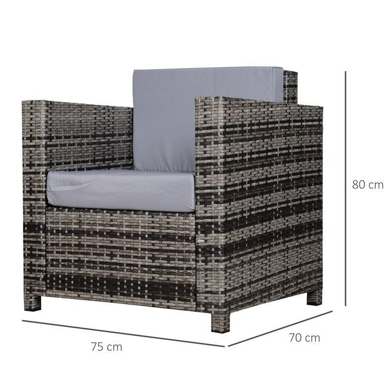 Aalijah Metal Outdoor Lounge Chair