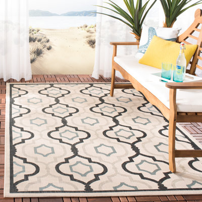 Tapis d'intérieur / extérieur à motif géométrique Herefordshire Performance