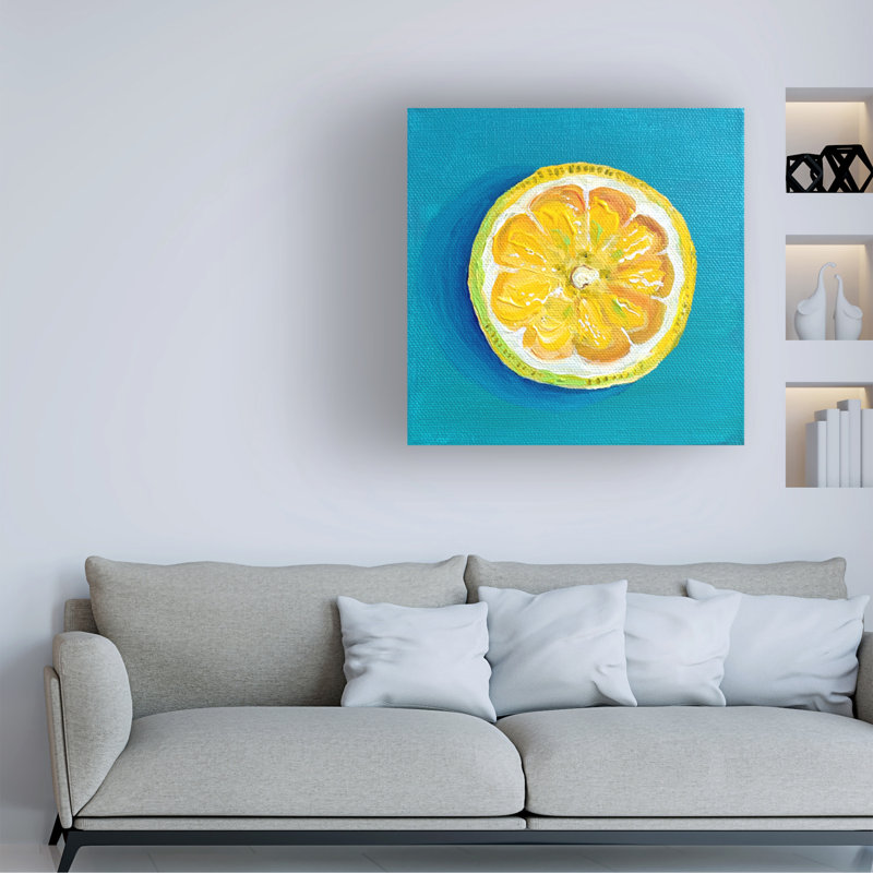 Tranche de citron bolognaise sur toile