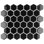 Hudson Due 2" Hex Glossy Black 10-7/8" x 12-5/8" Porcelain Mosaic Tile