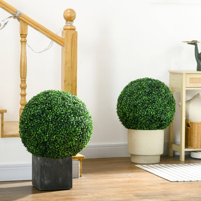 19,75 pouces artificiels, de 2, plantes stables pour l'extérieur protégé 19,75 "deux salon et terrasse