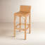 Serienna Blue & White Rattan Low Back Counter Stool-1653777371-1653777369