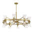  Lustre 16 lumières en laiton chaleureux Bennington-119462111-119462110