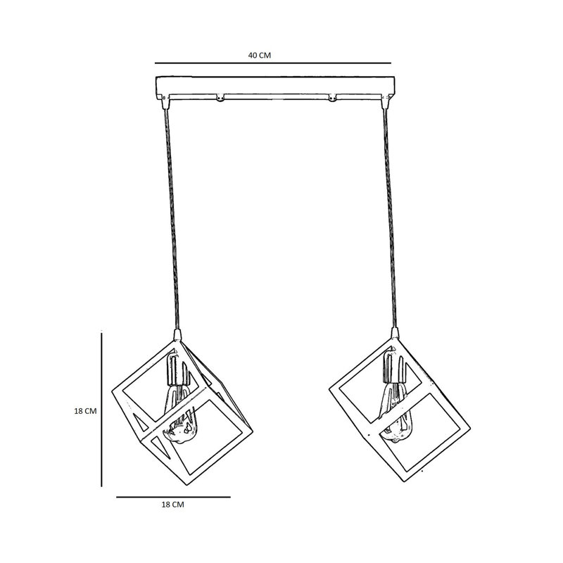Lustre élégant en métal, revêtement cuivre, hauteur réglable, 10,2 po de diamètre x 13,8 po de largeur x 25,6 po de hauteur | Douille E27, 40 W maximum | Peinture séchée au four durable, parfaite pour le décor du salon et de la salle à manger
