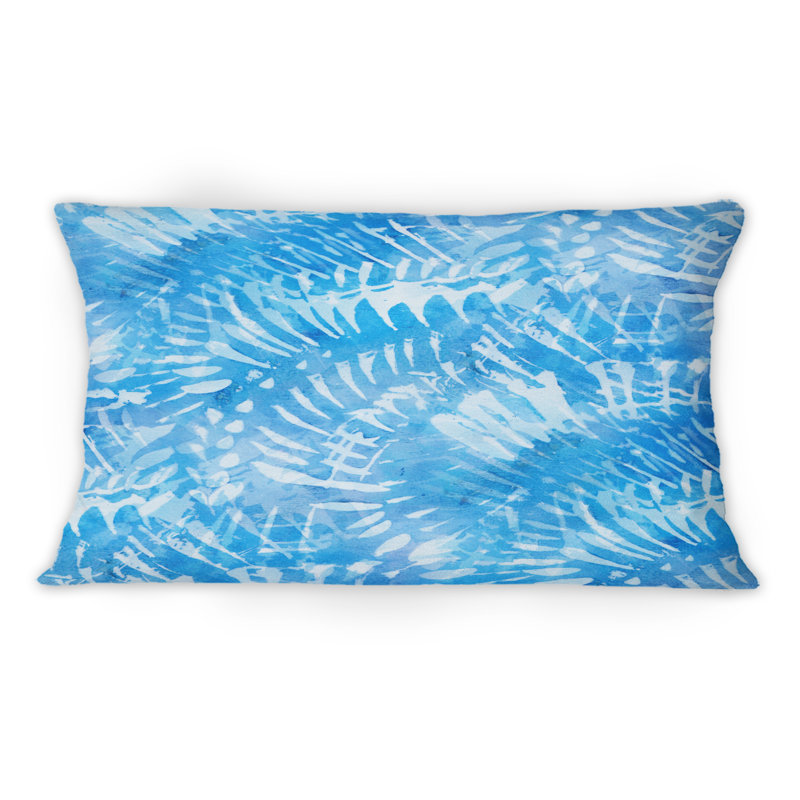 Coussin Blue Whirling Snowflakes