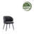 Emireth Fabric Upholstered Dining Chair with Steel Legs-934892543