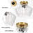 9" Ultra-Modern Flush Mount Lighting with Glass Shade Gold Fixture Ceiling Light for Living Room Bedroom Hallway-1305810037