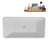 63" Streamline Soaking Freestanding Tub and Tray With Internal Drain-112235232