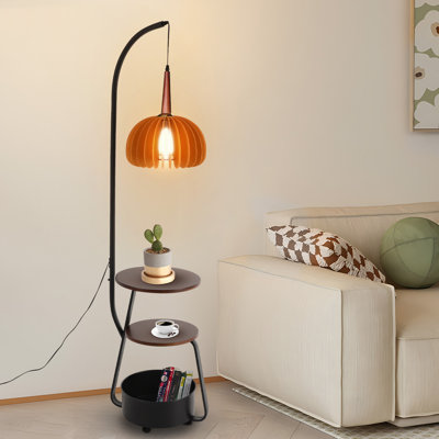  64.96'' LED Tray Table Floor Lamp