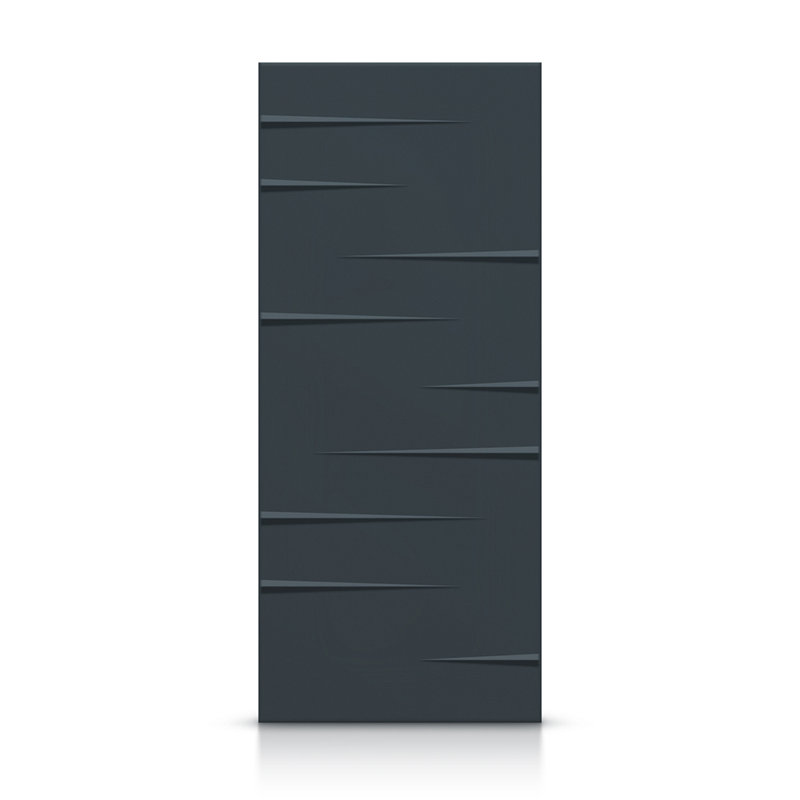 Porte standard à panneaux en bois, 42 po x 84 po, Gris anthracite