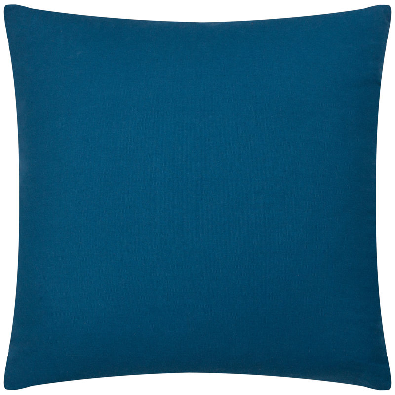 Floral Square Cushion, Navy, Pillow Cover Only - No Insert
