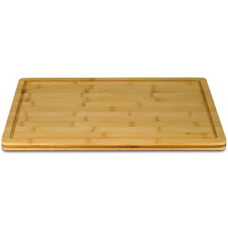 Heim Concept Premium Organic Bamboo Extra Large Cutting Board and Serving  Tray Drip Groove 