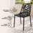Rabia Outdoor Aluminum Dining Chairs, Modern Floral Cutout Accent Chair for Patio, Garden, and Balcony, Stackable Metal Dining Room Furniture, Rust & UV Resistant, Fully Assembled-1693301412-1668339569