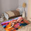 Tapis chic à motifs floraux avec poils doux, idéal pour rehausser l'esthétique de tout espace de vie intérieur-1070672200
