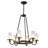 6-light Farmhouse Wagon Wheel Chandelier
