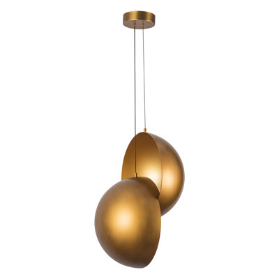 Void 24-in Black dimmable LED Pendant