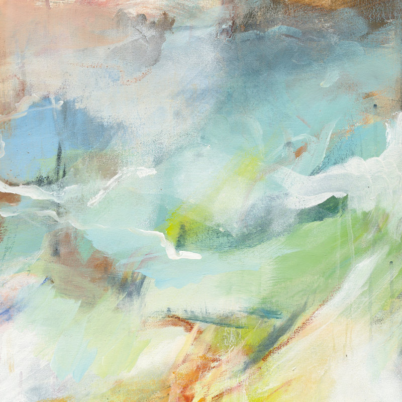 «Poss Possibilités II» par Mary Urban - impression sur toile tendue, H 20 po x l 20 po, Oui, Cadre simple argenté