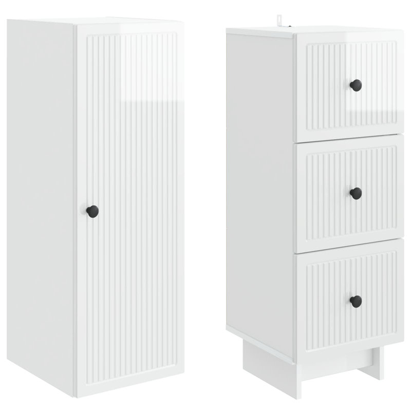 Storage Cabinet, High Gloss White
