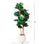 Arbre à violon artificiel en pot décoratif blanc-1679429062