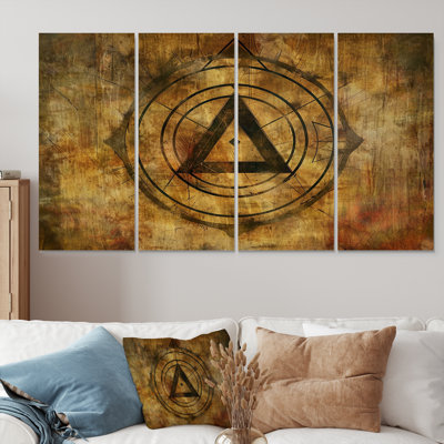 Ancient Tribal Signs - Signs & Rules Wall Art Decor 4 Piece