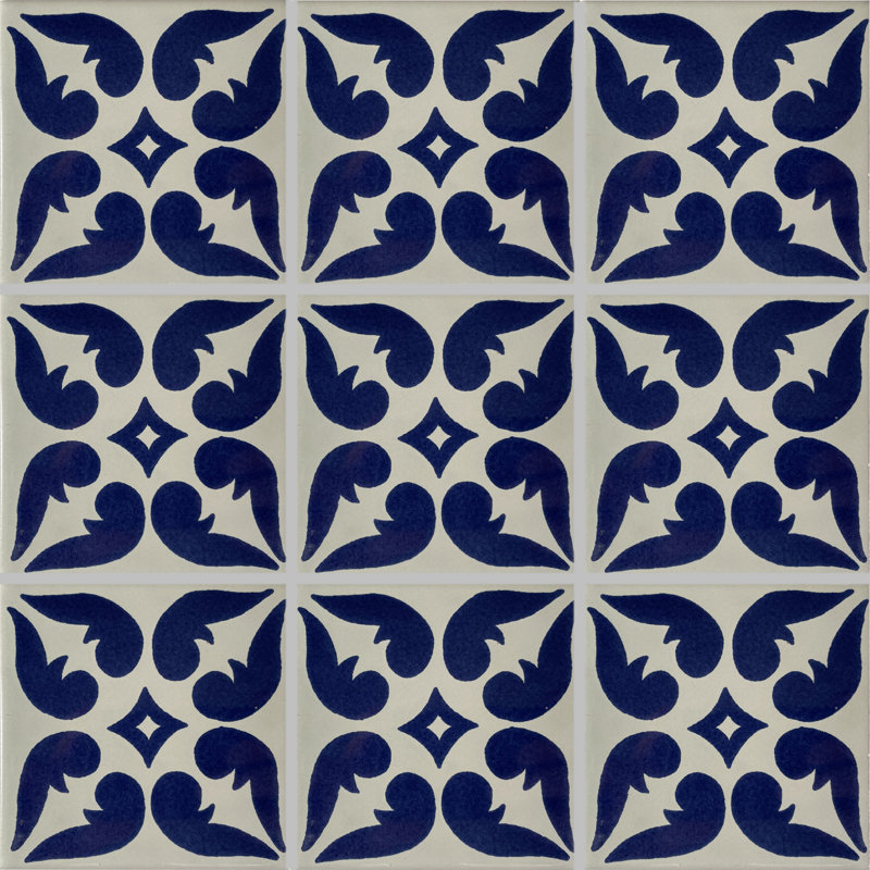 Carreau mexicain TalaMex Lyon Talavera 9 pièces 4,2 po x 4,2 po