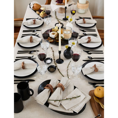 100% Pure Linen Hemstitch Table Cloth - Classic Hemstitch