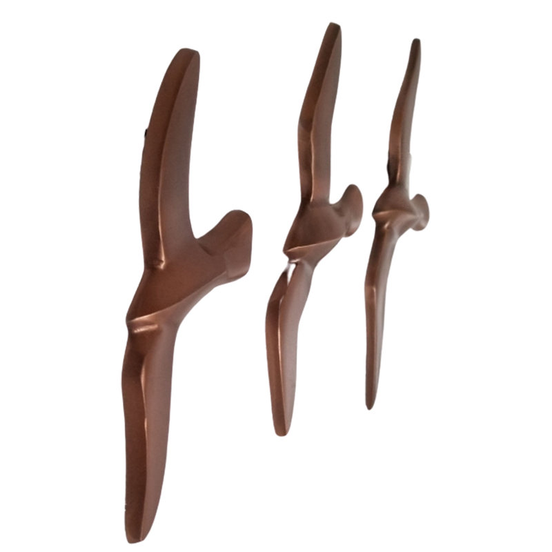 Handmade Animals Wall Decor on Metal, Copper