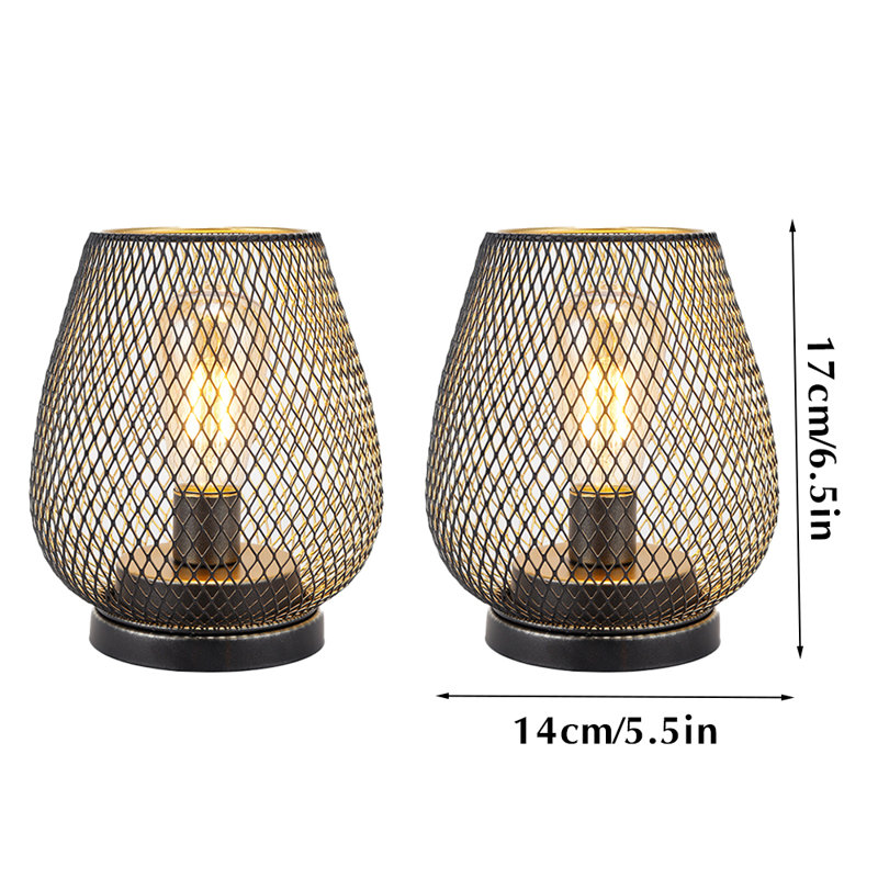 6.7" Battery Powered Outdoor Table Lamp, Brown