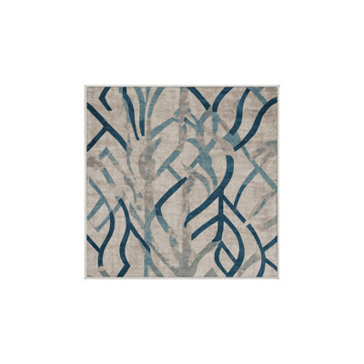 Tapis beige soyeux et moelleux