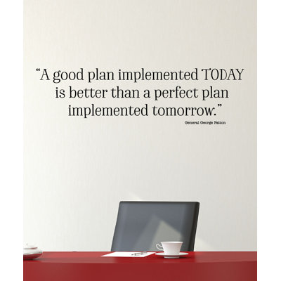 Décalcomanie murale "good plan" à chevrons™