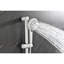 Système de douche avec caractéristiques en laiton blanc: tête, douche à main, barre coulissante, jets de corps - barre murale et type de montage