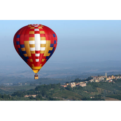Arreon Balloon over Tuscany 1 Piece Wrapped Canvas Wall Art
