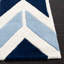 Tapis bleu foncé / bleu clair / blanc en laine touffeté à la main Sanaz-1039119851