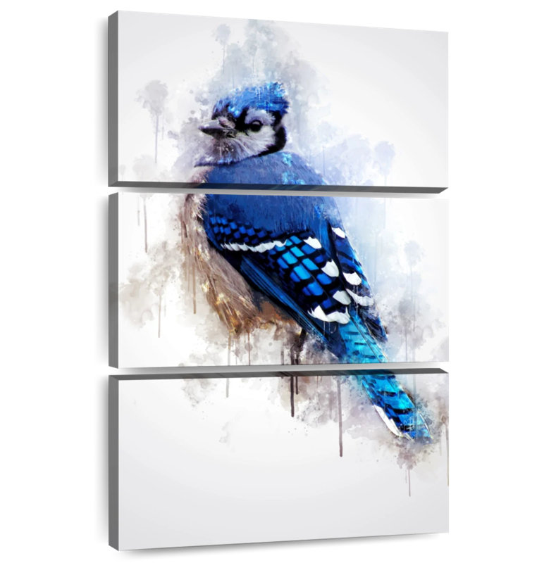 Brampt Blue Jay Bird, 74" H x 48" W