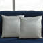 Serel Indoor / Outdoor Silver Square Throw Pillow Cover