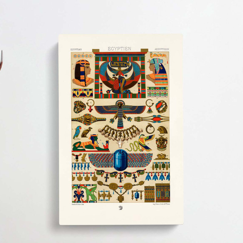 An Egyptian Pattern by Albert Racinet - Wrapped Canvas, 50cm H x 35cm W x 3cm D