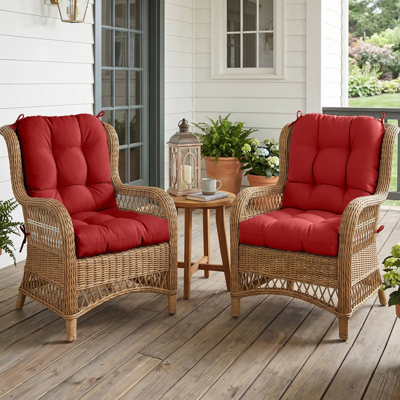 Indoor/Outdoor Seat/Back Cushion, Red