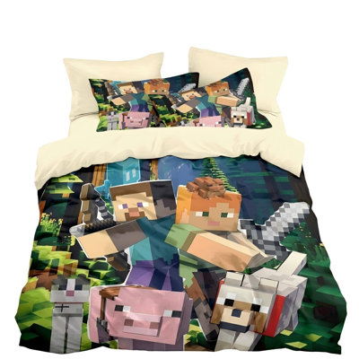 Ensemble de literie 4 pièces Minecraft