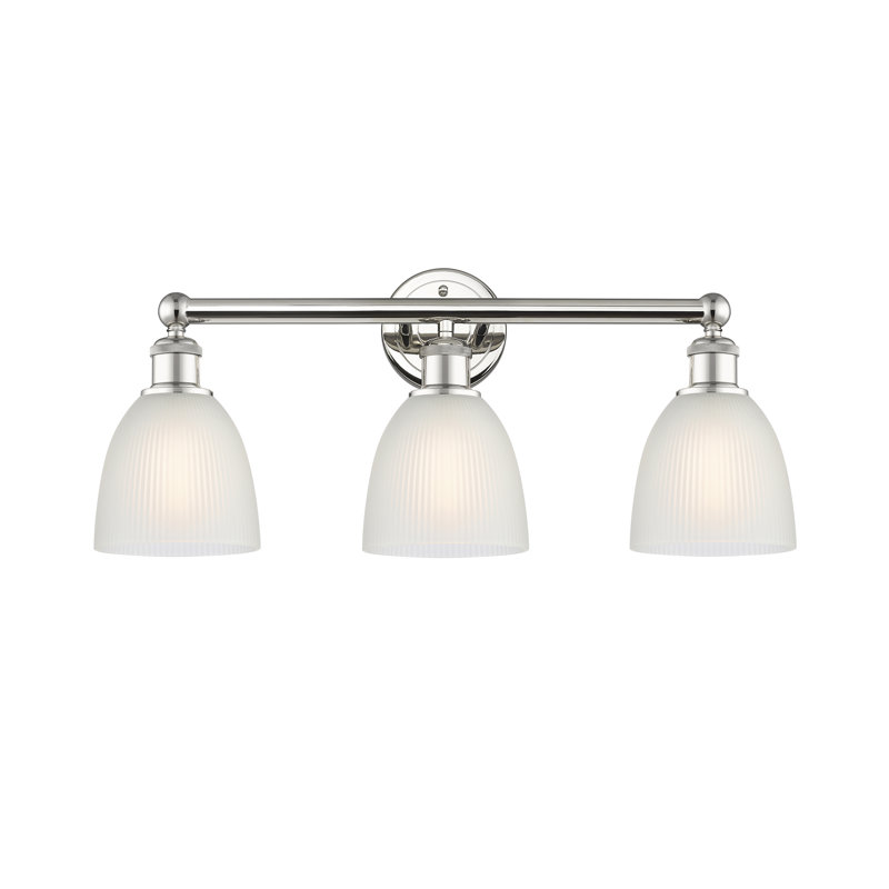 Philomene 3 - Light Dimmable Vanity Light, White, Polished Nickel