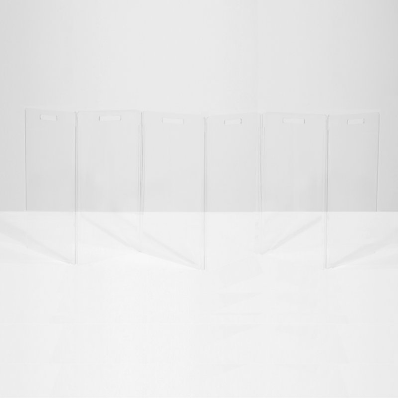 Clear Zig Zag Pet Gate, 6-Panel, Low