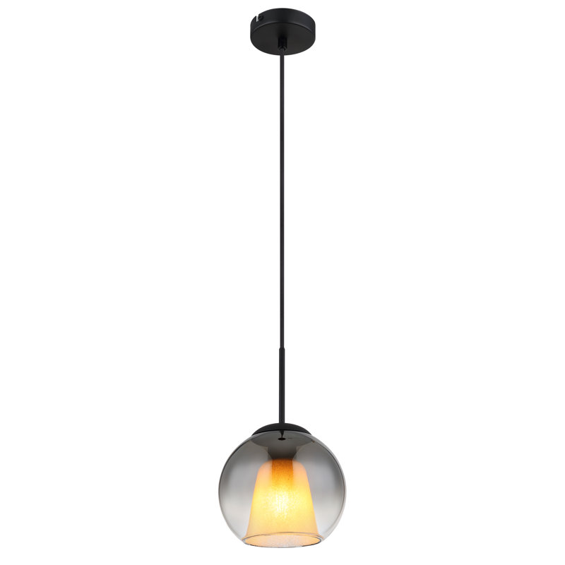 Decola 1 - Light Pendant, Matt black, Raunch colors, 70cm W x 20cm D