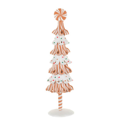 Petit présentoir d'arbre en forme de ruban d'argile blanche