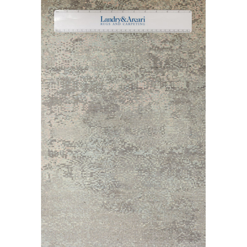 New Indian Weathered Wool And Silk On Cotton 11Ft11inx15ft3in Gold