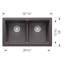 Vintera SILGRANIT 33" L X 19'' W Double Bowl Farmhouse Sink-55644558