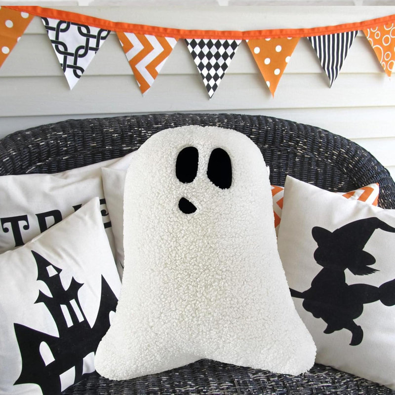 Coussin d'Halloween Coussin décoratif fantôme Halloween, 2, Nouveauté H 18 po x l 7,8 po