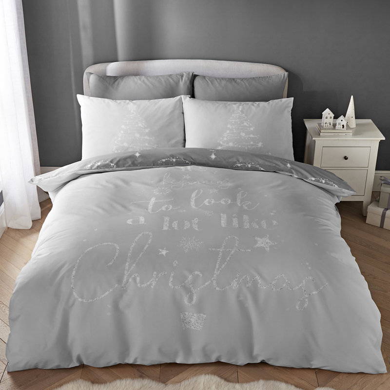 A Lot Like Christmas Reversible Duvet Cover Set, Double Duvet Cover + 2 Standard Pillowcases