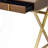 Coleen Walnut & Gold Finish Vanity Desk W/Mirror & Jewelry Tray-187599243