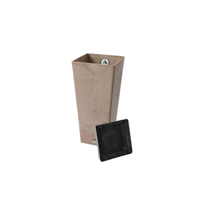 Jardinière en pot composite carrée Cara avec tablette végétale